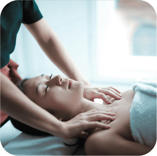 Relaxing women receiving massage therapy at Octa Beauty Ladies Center in Dubai.